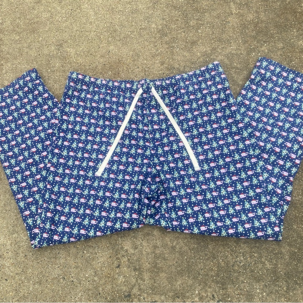 Vineyard Vines Men’s XL Cotton Santa Whale Pajama Pants